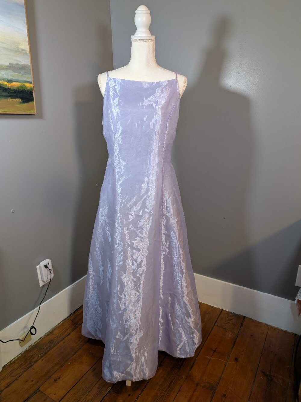 Scott McClintocK Lavendar Square Neck 80s 90s Party Cocktail Dress Size 12